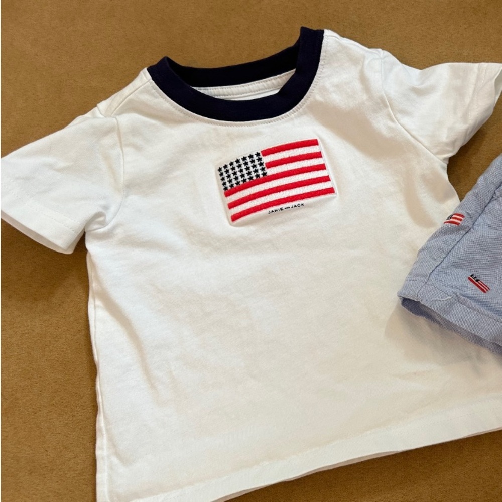 Janie and Jack USA tshirt 6-12M